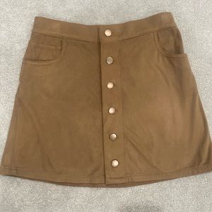 Express suede mini skirt